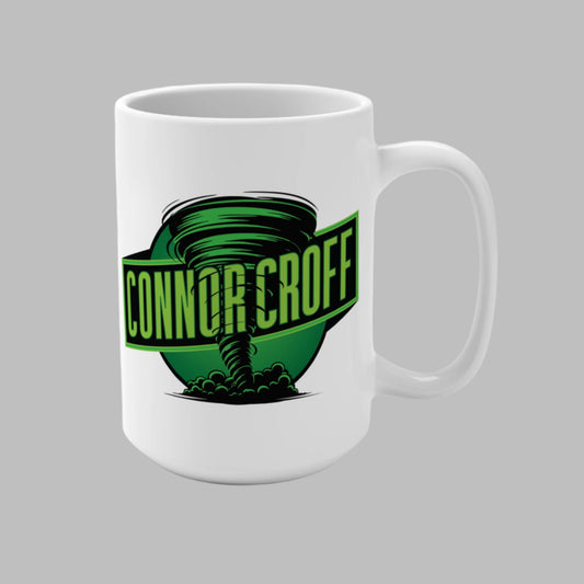 Connor Croff Green Circle Logo Mug 15oz