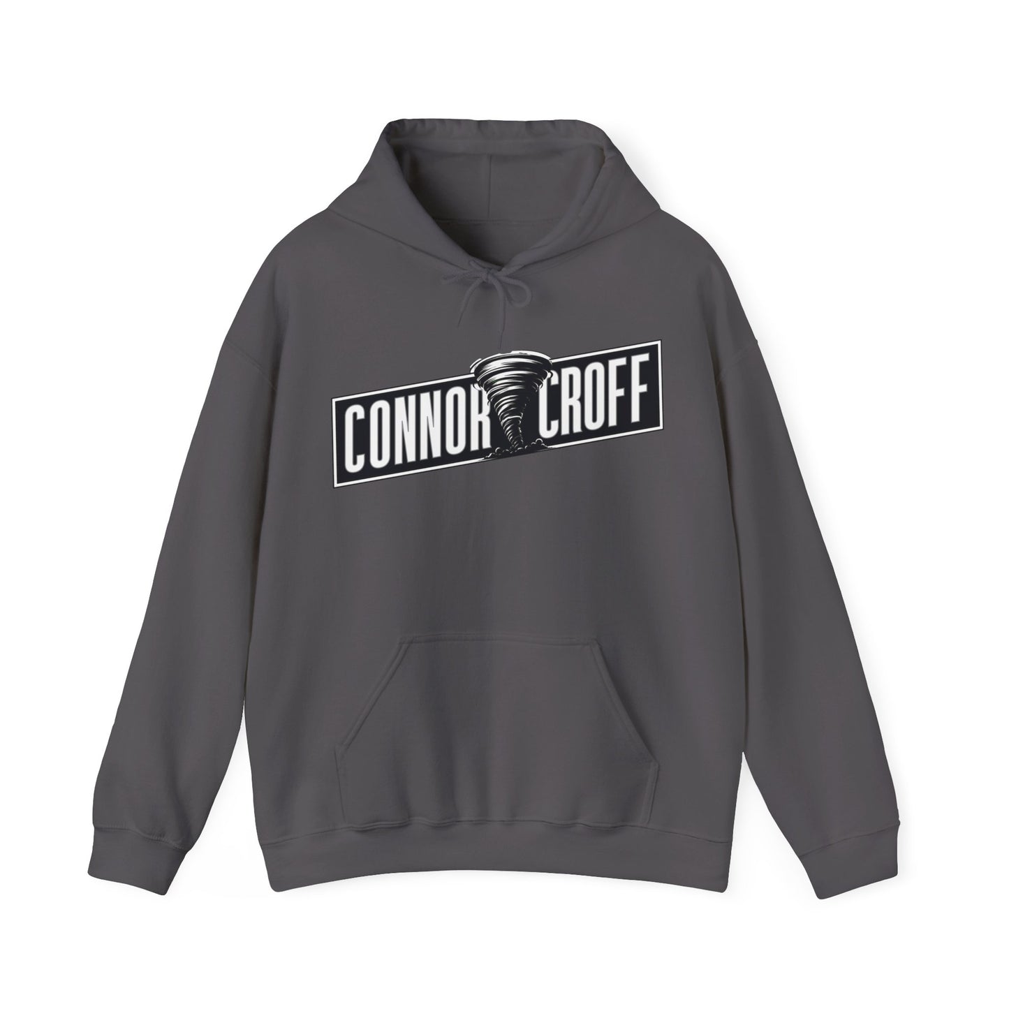 Connor Croff Black White Logo Unisex Heavy Blend™ Hooded Sweatshirt
