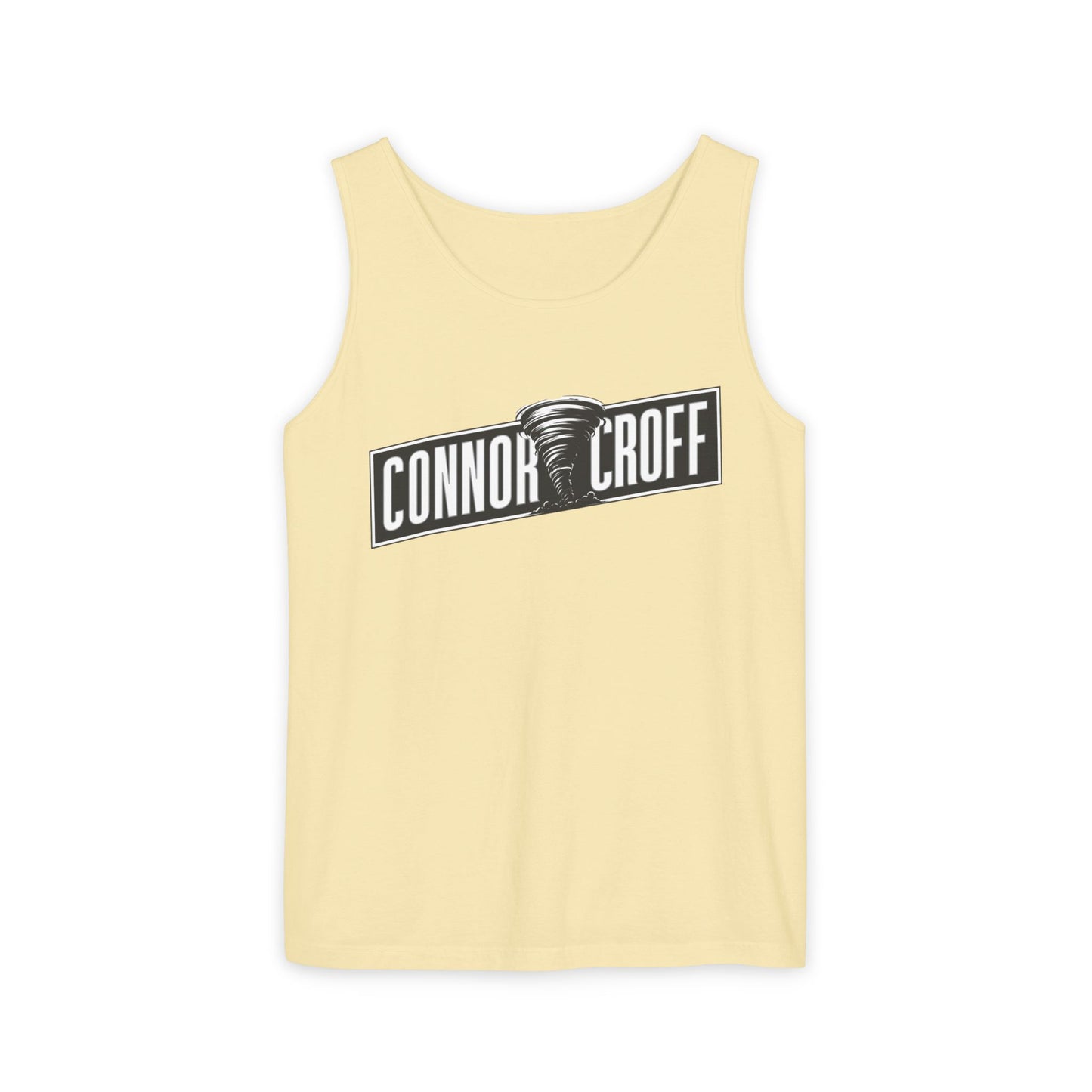 Connor Croff Black White Logo Unisex Garment-Dyed Tank Top