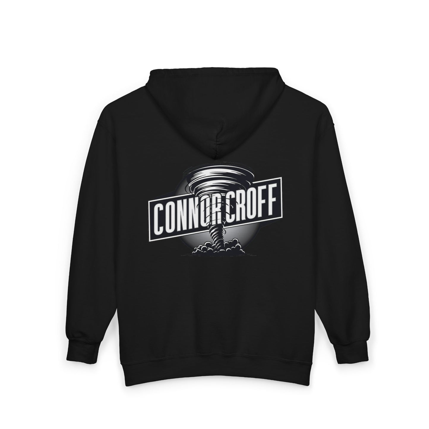 Connor Croff Black White Logo Unisex Heavy Blend™ Full Zip Hooded Sweatshirt