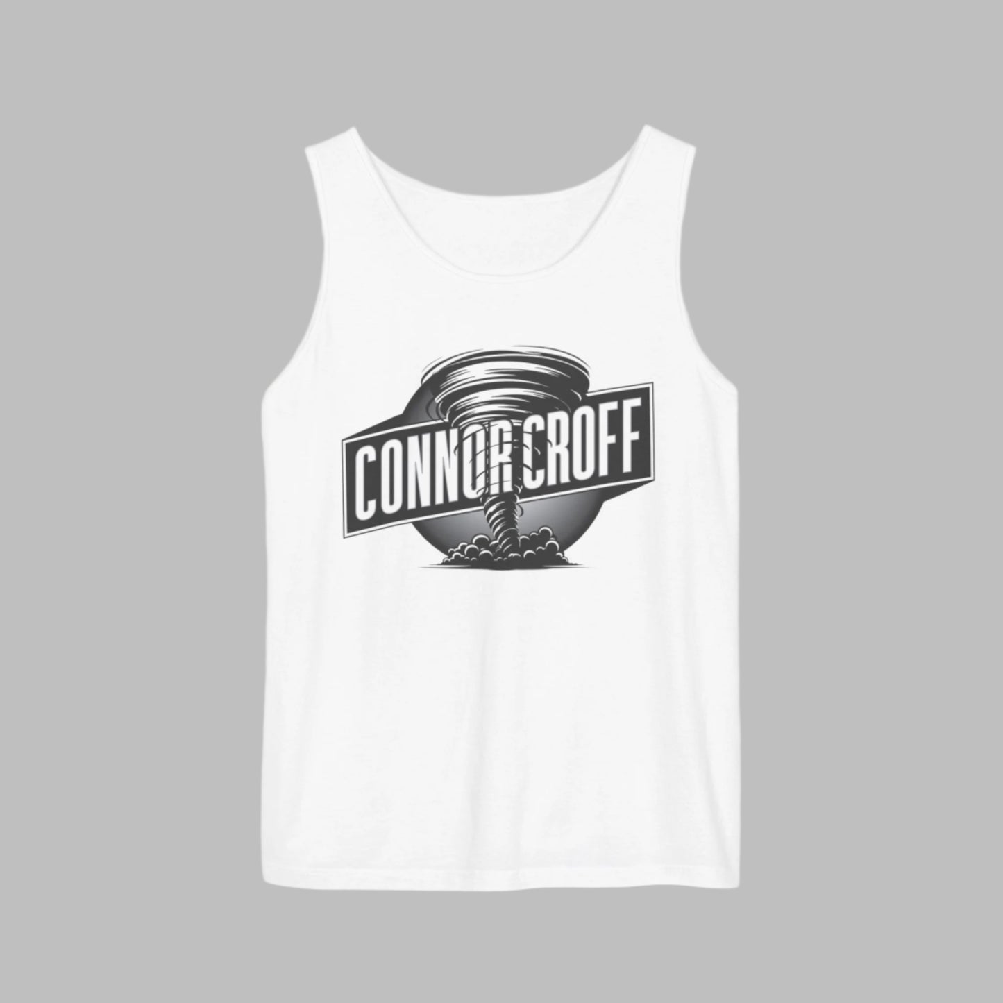 Connor Croff Black White Circle Logo Unisex Garment-Dyed Tank Top