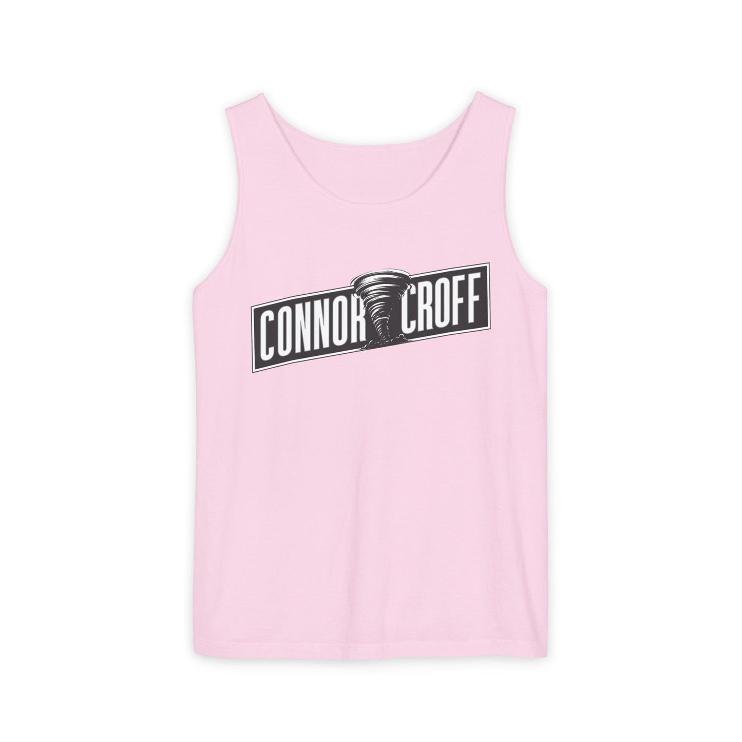 Connor Croff Black White Logo Unisex Garment-Dyed Tank Top