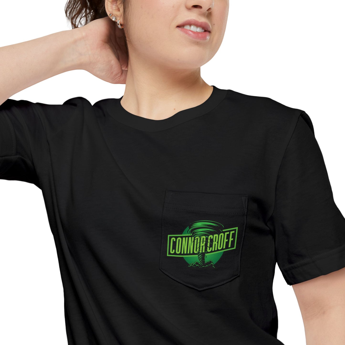 Connor Croff Green Circle Logo Unisex Pocket T-shirt